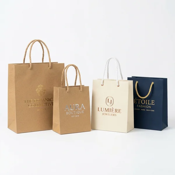 Custom Printed Kraft and Luxury Retail Paper Carry Bags Jaipur